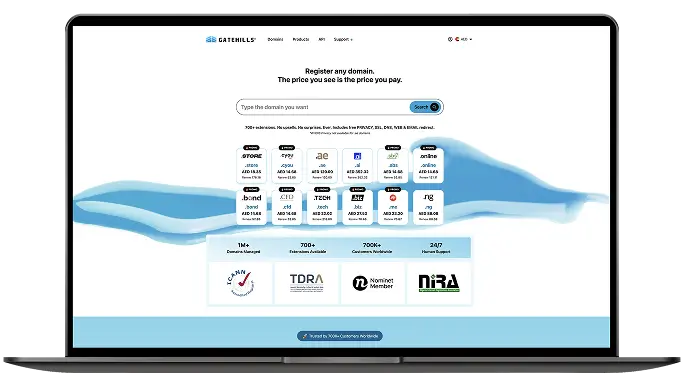 gatehills demo in laptop