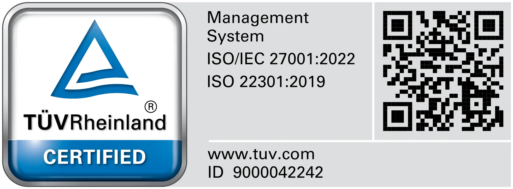 Rheinland ISO Certificate